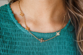 Hope & Happiness Cross Necklace • Gold