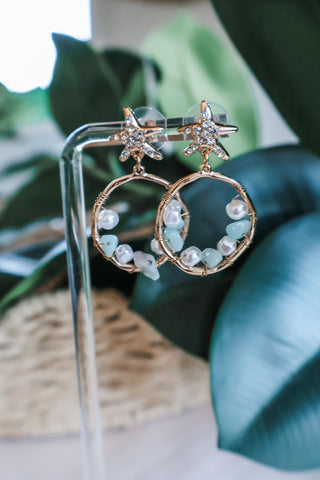 Wish Upon A Starfish Earrings • Seafoam