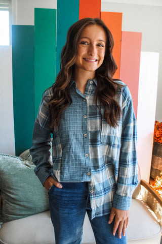 Fall Season Flannel • Dusty Teal