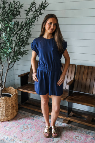 Like A Dream • navy romper