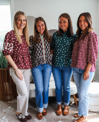 Meadowbrook Gingham Trim Top • Black