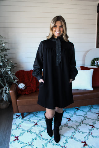 Treasured Traditions Pocket Dress • Black