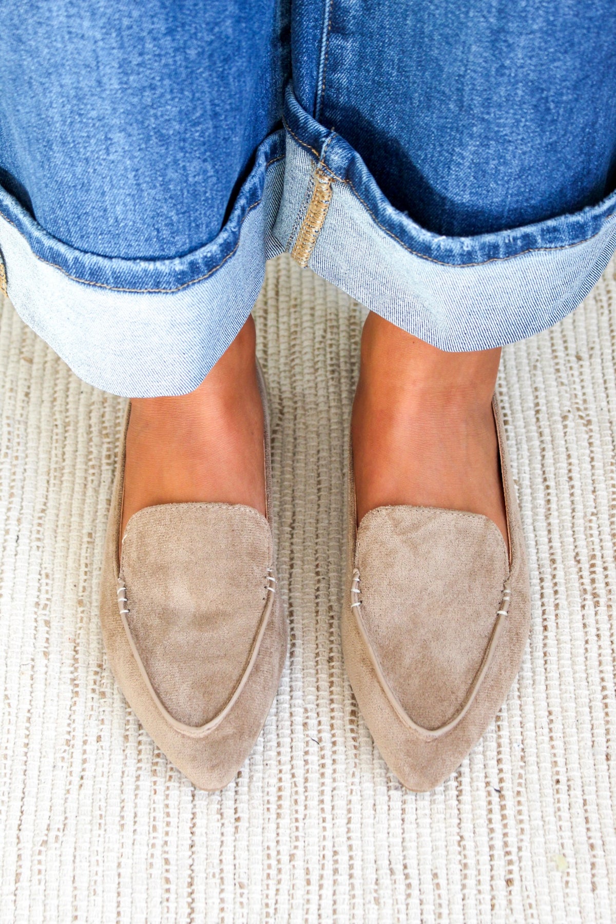 Polished Style Pointed Toe Flat • Oat