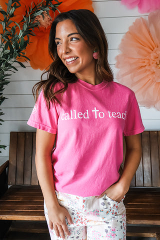 Called To Teach Graphic Tee • Pink