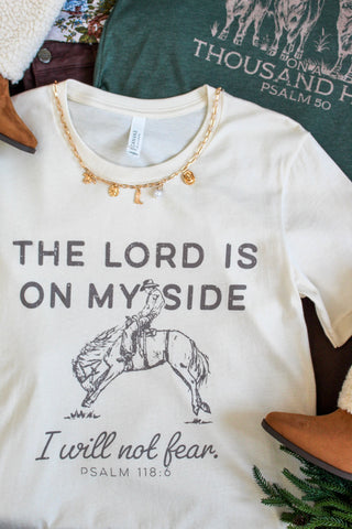 The Lord Is On My Side Graphic Tee • Cream