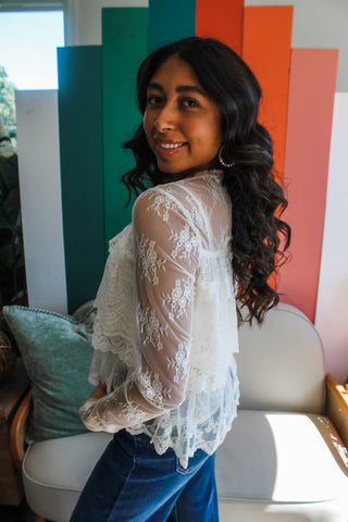 Refined Romance Lace Top • Cream - FINAL SALE