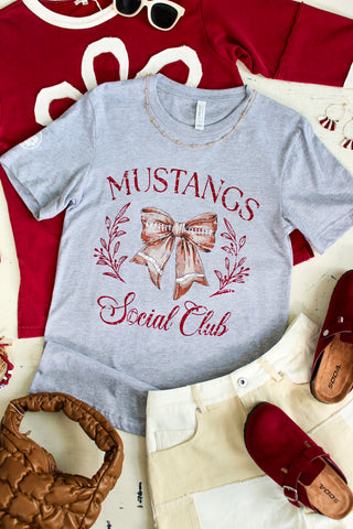 Mustangs Social Club Graphic Tee • Heather Grey - FINAL SALE