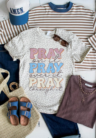 Pray On It Graphic Tee • Leopard
