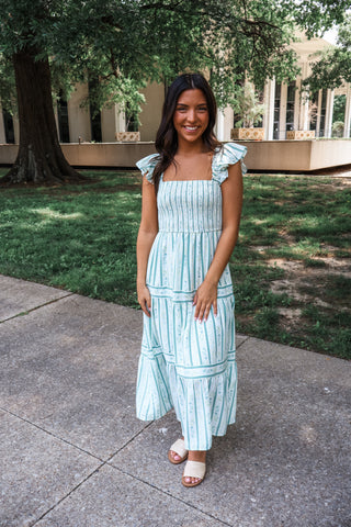 Summer Orchard Floral Midi • Green