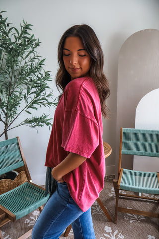 The Perfectly Oversized Tee • Red