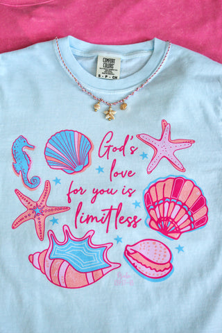 God’s Love For You Is Limitless Graphic Tee • Light Blue