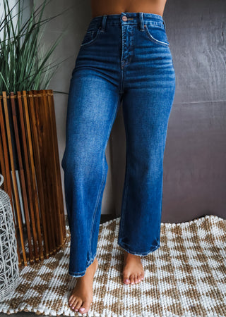 Raleigh Wide Leg | Tummy Control • Dark Wash