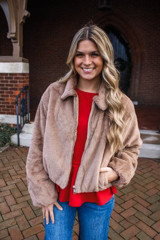 Time After Time Peplum Top • Red