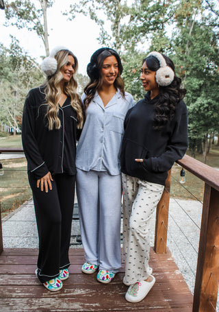 Christmas Eve Comfort Pajama Set • Black