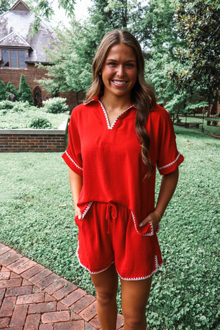 Hot Summer Days Short Set • Red