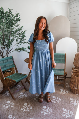 Enchanted Dreams Chambray Midi • Light Denim