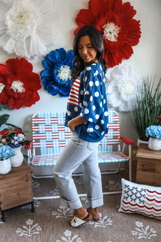 Let Freedom Ring • Navy/ White Dot