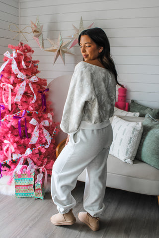 Cute & Comfy Barrel Sweatpants • Heather Ivory