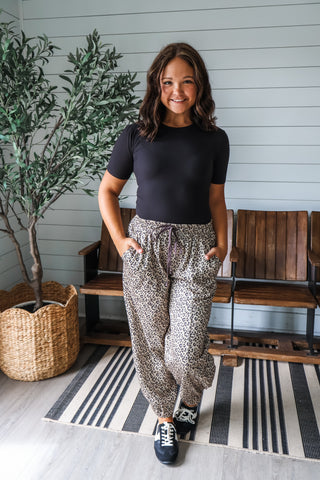Run Wild Barrel Pants • Leopard