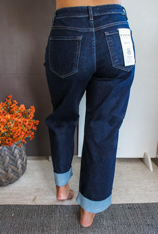 Tilly Wide Cuffed Jean • Dark Wash