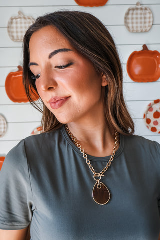 Bountiful Beauty Toggle Necklace • Walnut