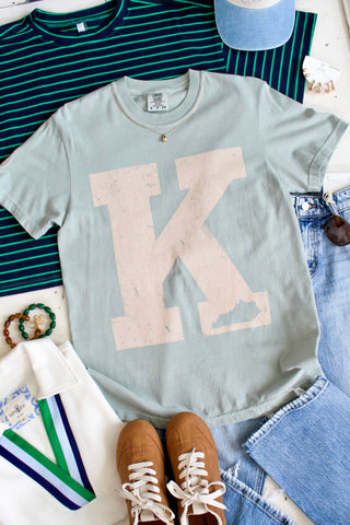 K Is For Kentucky Graphic Tee • Sage