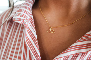 Moving Mountains Necklace • Gold