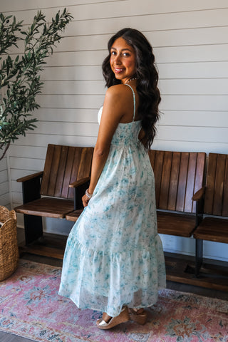 Floral & Fancy Maxi Dress • Mint