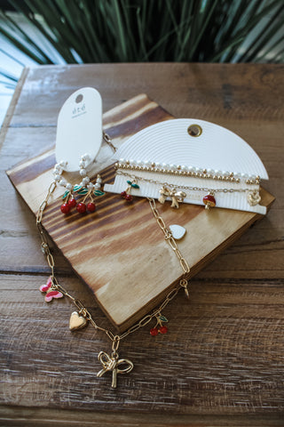 Cherry On Top Charm Bracelet • Gold