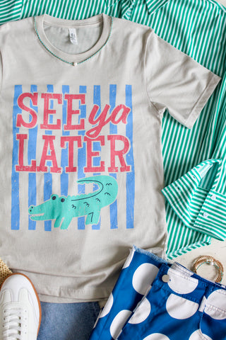 See Ya Later Gator Graphic Tee • Sand