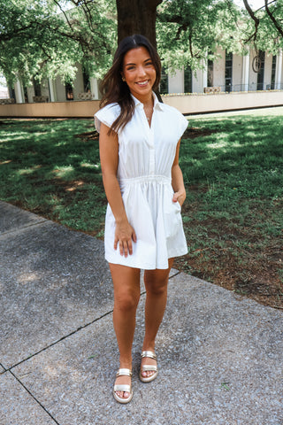 New days ahead • white mini dress