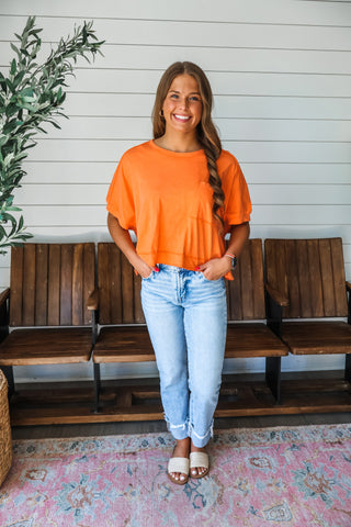 Rule Breaker Pocket Tee • Orange