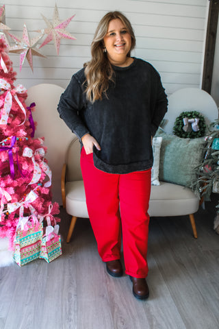 Good Tidings Pullover • Black - PLUS