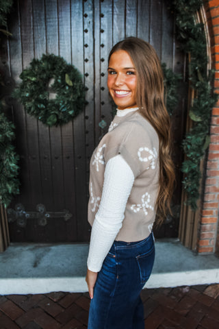 Sweet Surprise Bow Sweater • Light Mocha