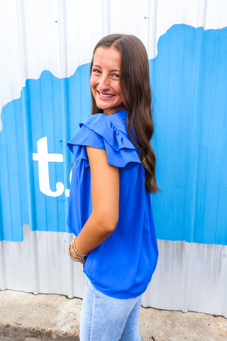 Pleated & Pretty • Blue