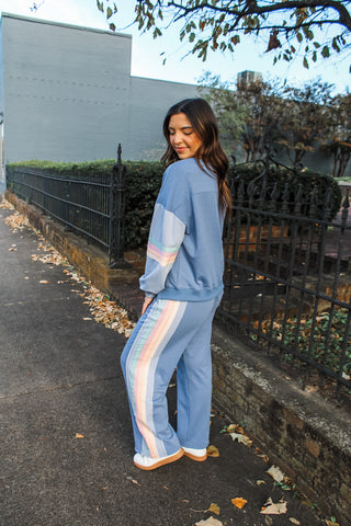 Most Wonderful Time Pant Set • Denim Blue