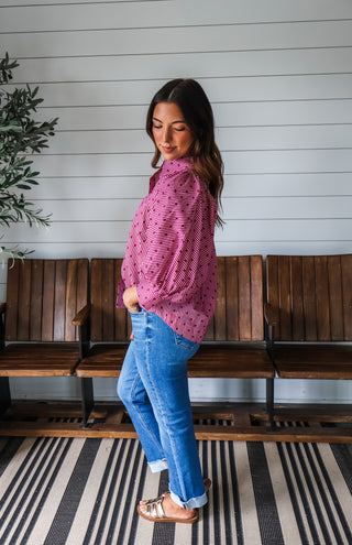 Confetti Pop Striped Shirt • Pink Mix