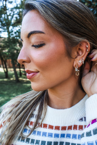 Pretty & Polished Knot Hoop Earrings • Gold Mix
