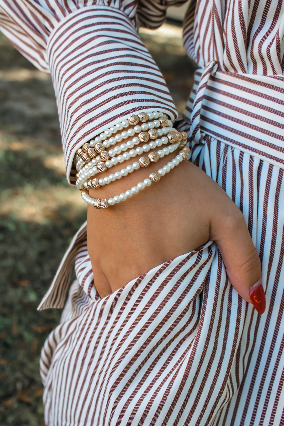 Timeless Beauty Pearl Bracelet • Gold