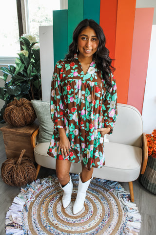 Upstate Escape • Brown Floral - FINAL SALE