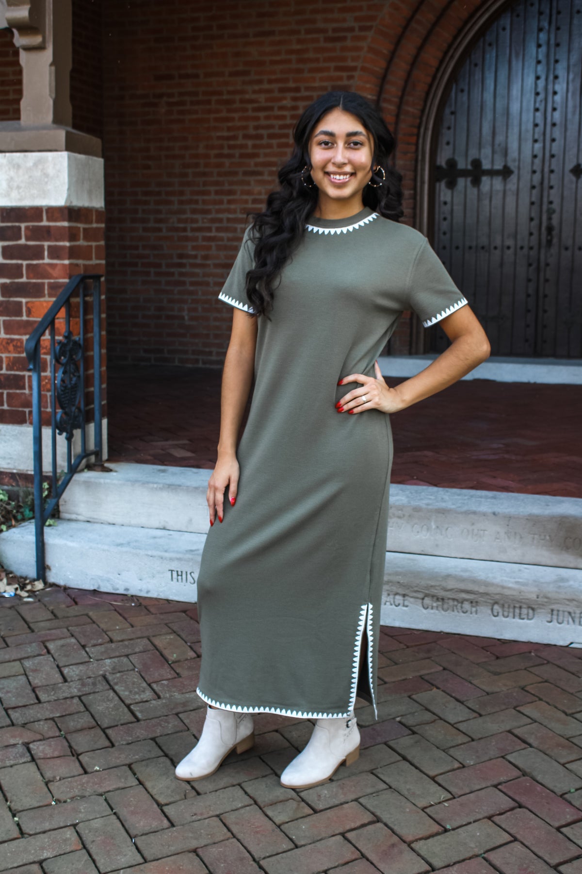 Simple Sass T-shirt Dress • Olive