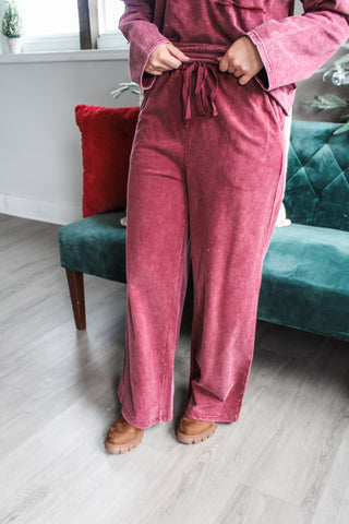 Lounge All Day Pant Set • Wine