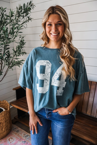 Hot Shot Oversized Tee • Teal