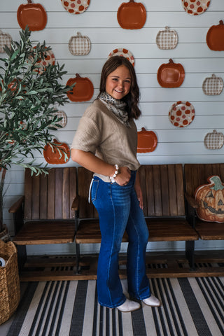 Fireside Thread Textured Top • Light Mocha