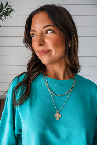 Greatest Blessing Cross Necklace • Gold