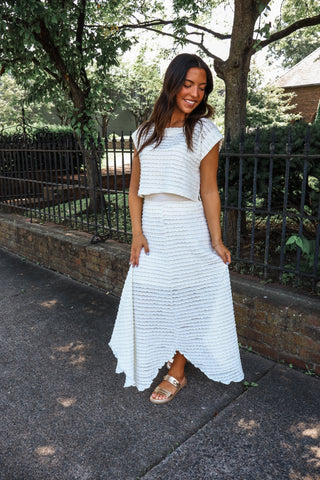 Coastal Cruise Skirt Set • Cream