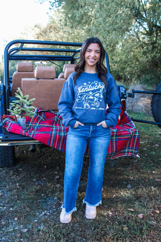 Kentucky Spirit Graphic Sweatshirt • Heather Navy
