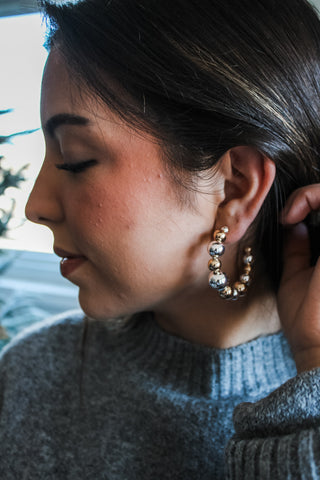 Season To Shine Hoop Earrings • Silver Mix