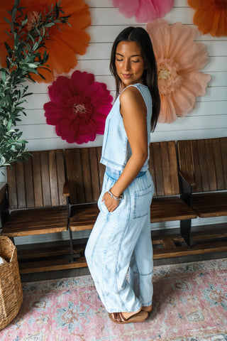 Weekender Denim Pant Set • Light Wash
