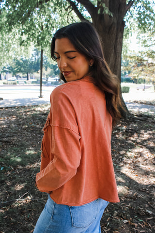 Stargazer Patchwork Top • Dusty Orange